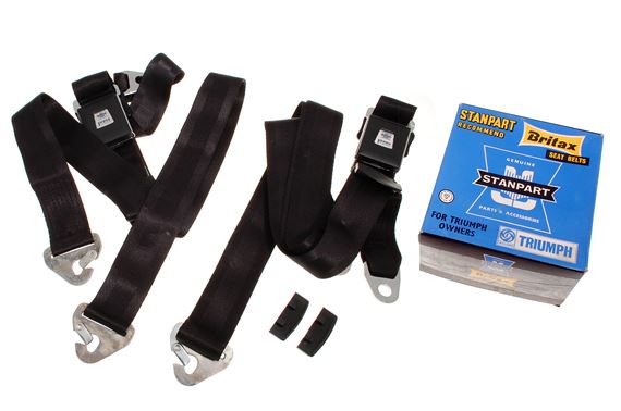 Front Seat Belt Kit - Static type pair Original Stanpart Britax - Boxed - 712600