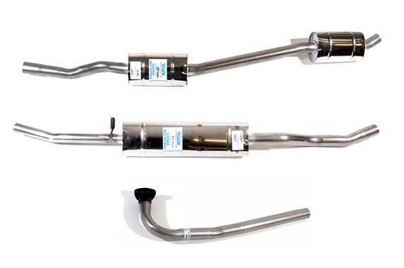 Stainless Steel Exhaust System - Saloon Manual - 2.5Pi Mk2 and 2000/2500 TC/S - RM8041