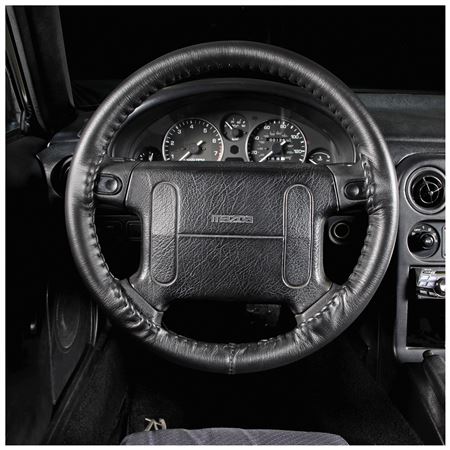 Steering Wheel Leather Cover Black 1989-97 - 900-525 - Wheelskins