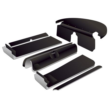 Carpet Set Premium Black Cut Pile 1989-05 - 900-665