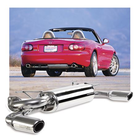 Exhaust Back Box S/Steel Dual Tip 1989-97 - 903-713 - Racing Beat