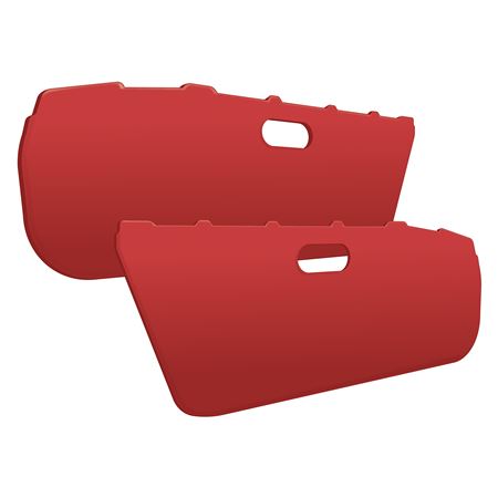 Door Trim Panel Leather Covered ABS (pair) Bright Red 1989-97 - 908-248