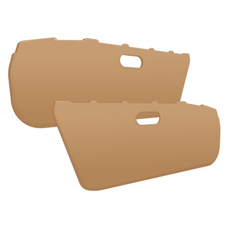 Door Trim Panel Leather Covered ABS (pair) Tan 1989-97 - 908-252