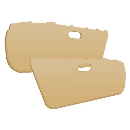 Door Trim Panel Leather Covered ABS (pair) Honey Tan 1989-97 - 908-256