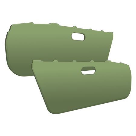 Door Trim Panel Leather Covered ABS (pair) Green 1989-97 - 908-258