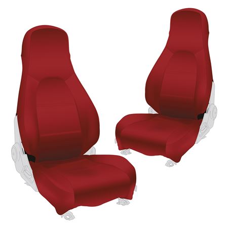 Seat Cover Leather (pair) Bright Red 1996-97 - 908-294