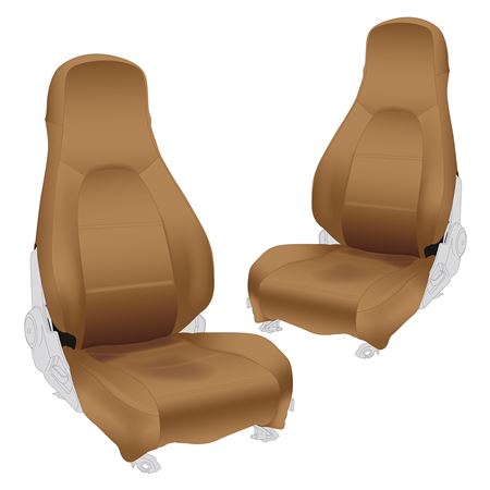Seat Cover Leather (pair) Tan 1996-97 - 908-296
