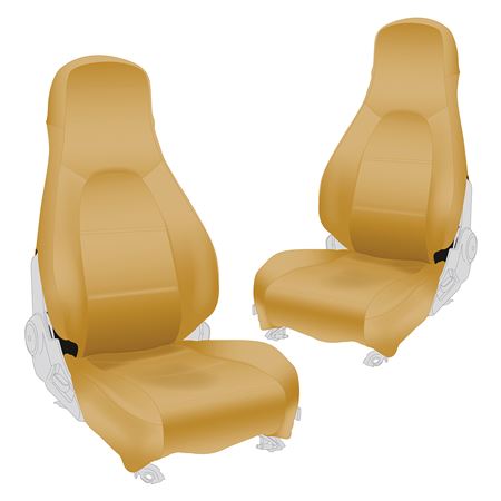 Seat Cover Leather (pair) Honey Tan 1996-97 - 908-298