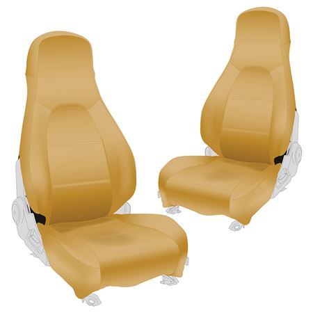 Seat Cover Vinyl (pair) Honey Tan 1999-00 - 908-371