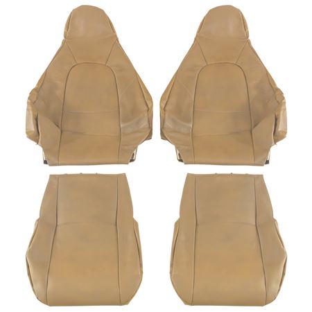 Seat Cover Leather (pair) Honey Tan 2001-05 - 908-381