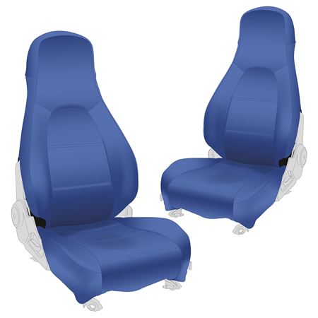 Seat Cover Vinyl (pair) Bright Blue 2001-05 - 908-392