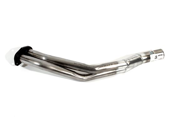 Stainless Steel LH Downpipe - TR8/SD1 - RB7340