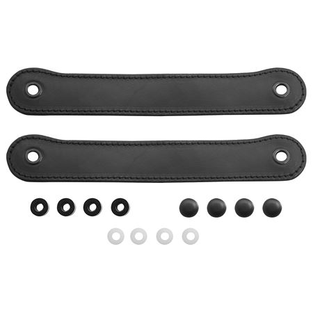 Door Pull Strap Black Leather Black Stitching (pair) 1989-97 - 910-122 - Jass Performance