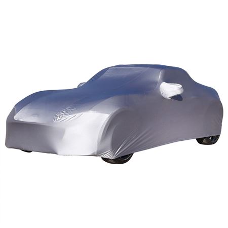 Dinona Custom Fit Satin Stretch Indoor Velvet Full Car Cover Dust-Proof Protection Compatible With Toyota Supra 2020-2021 (Red