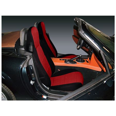 Seat Covers (pair) Neoprene Black/Red 2016-24 - 910-452 - Coverking