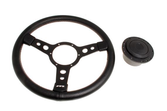 Vinyl 14 Inch Steering Wheel With Black Centre - RO1148B - Mountney