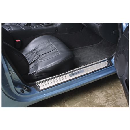 Sill Tread Plate Black/Silver (pair) with Miata MX5 Logo 1999-05 - 971-461 - Mazda