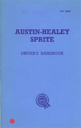 Drivers Handbook - Sprite Mk1 - 1958-1961 - 97H1583AGR - OTP