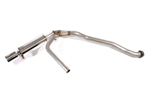 Rear Silencer Large Bore Stainless Steel - WDV100270SSLB - Aftermarket
