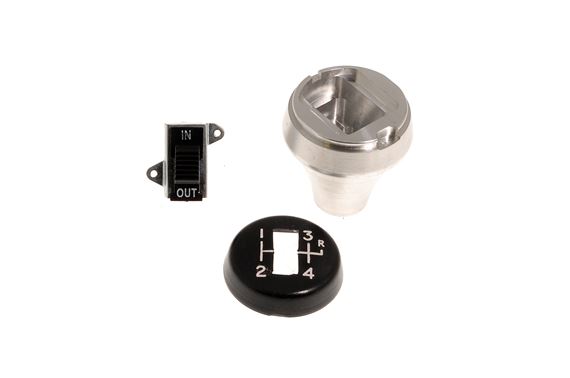 Gear Lever Knob Assembly inc. Overdrive Switch - Remanufactured Alloy Knob - AAU6867A
