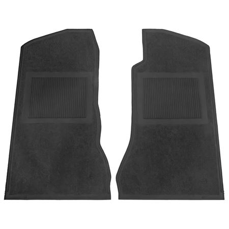 Footwell Mats - Original Style Moulded Rubber - Pair - Black - AHH97623