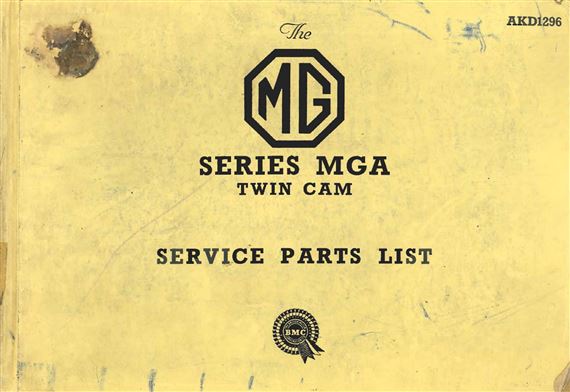 Service Parts - MGA Twin Cam - 1958-1960 - AKD1296GR - OTP