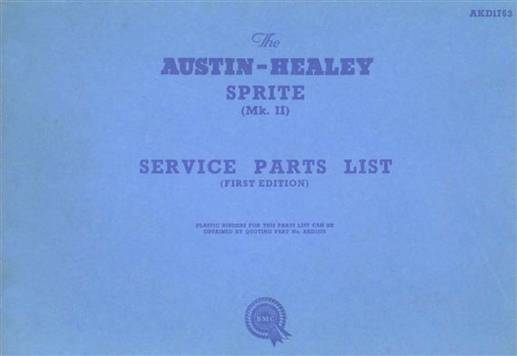 Service Parts - Austin Healey Sprite Mk2 - 1961-1964 - AKD1763GR - OTP