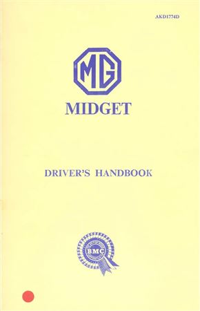 Drivers Handbook - MG Midget Mk1 9cg - 1961-1962 - AKD1774DGR - OTP