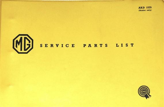 Service Parts - MGB - 1962 - AKD3227GR - OTP