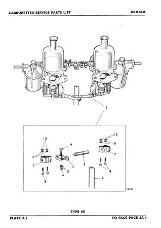 Service Parts - Sprite Mk3/4, Midget Mk2/3 - 1964-1969 - AKD5036GR - OTP