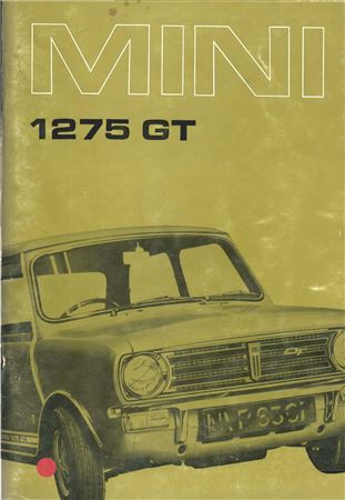 Drivers Handbook - Mini 1275 GT - 1969-1971 - AKD7349ED3GR - OTP