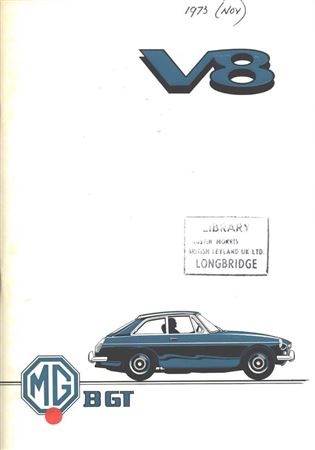 Drivers Handbook - MGB GT V8 - 1972-1976 - AKD8423GR - OTP