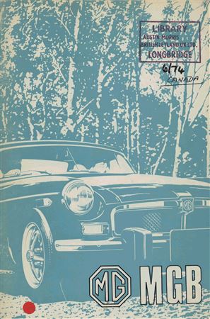 Drivers Handbook - MGB & GT CDN - 1974 - AKD8639GR - OTP
