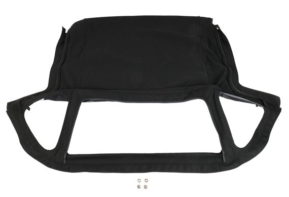 Hood Cover - Black Double Duck - Fixed Rear Window without Header Rail - AKE5372DUCK