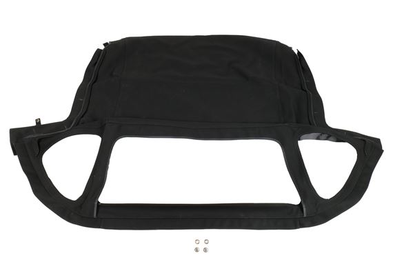 Hood Cover - Black Double Duck - Zip Out Rear Window without Header Rail - AKE5372DUCKZW
