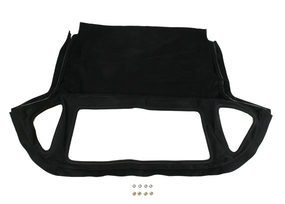 Hood Cover - Black Mohair - Fixed Rear Window without Header Rail - AKE5372MHWOHR