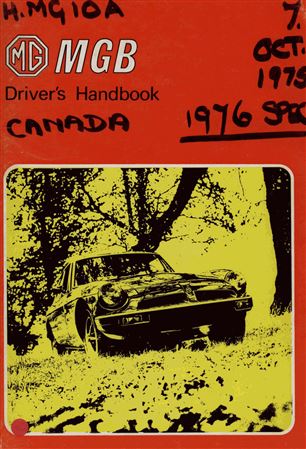 Drivers Handbook - MGB CDN - 1976 - AKM3408GR - OTP