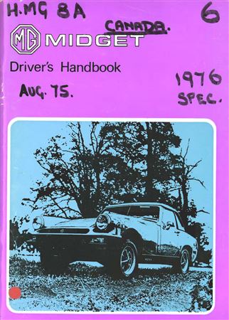Drivers Handbook - Midget 1500 (GAN6UG) CDN 1976 - AKM3437GR - OTP
