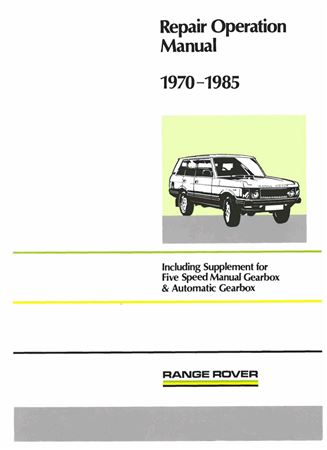 Service Manual - Range Rover Classic - 1970-1985 - AKM3630GR - OTP