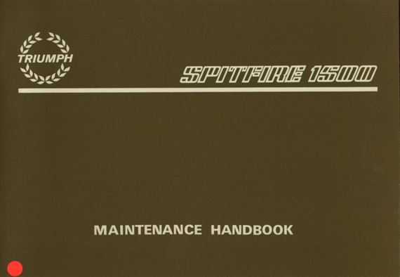 Owners Handbook - Spitfire 1500 NAS - 1980 - AKM454480GR - OTP