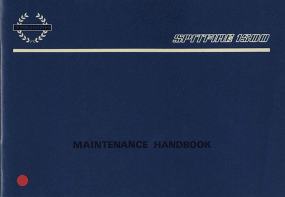 Owners Handbook - Spitfire 1500 NAS - 1979 - AKM4544GR - OTP