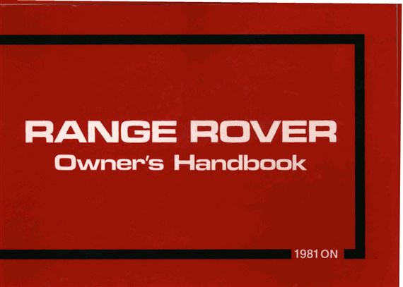 Owners Manual - Range Rover Classic - 1981-1982 - AKM8139GR - OTP