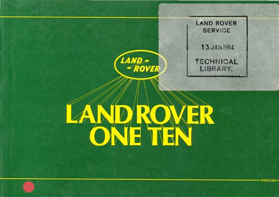 Owners Handbook - 110 2.25 Petrol/Diesel V8 - 1983-1984 - AKM8182GR - OTP