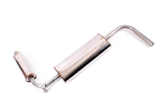 Stainless Steel Exhaust Silencer - Cross Box - Rear - Midget and Sprite - AN336SS