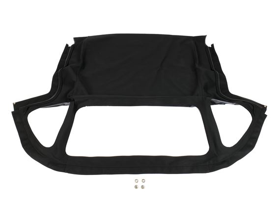 Hood Cover - Black Double Duck - Fixed Rear Window without Header Rail - BHH905DUCK