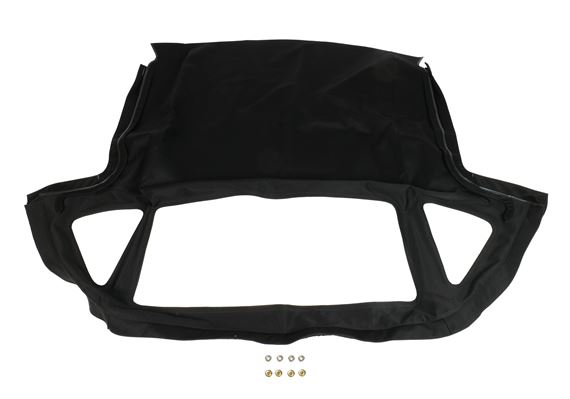 Hood Cover - Black Mohair - Fixed Rear Window without Header Rail - BHH905MHWOHR