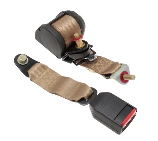 Rear Seat Belt - Oatmeal Beige - Kangol - BRC9736 - Genuine MG Rover