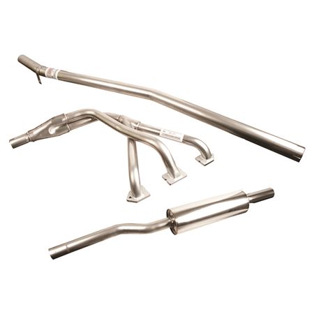 Exhaust System Single Box Tubular Manifold S/steel MGB Chrome Bumper - BSMGBCBSM - Bell