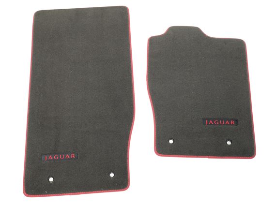 Premium Carpet Mats - RHD - Flint/Red Zone - C2P21740YLH - Genuine Jaguar
