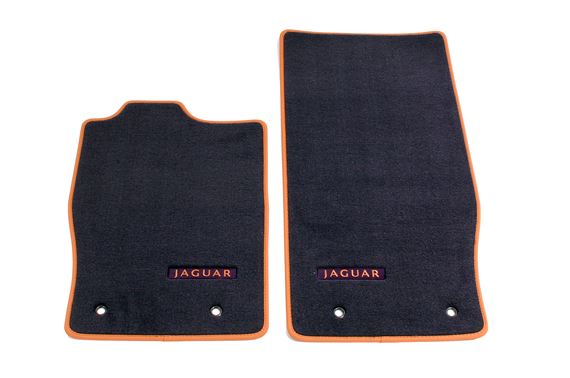 Premium Carpet Mats - RHD - Navy/LondonTan - C2P21740YSU - Genuine Jaguar